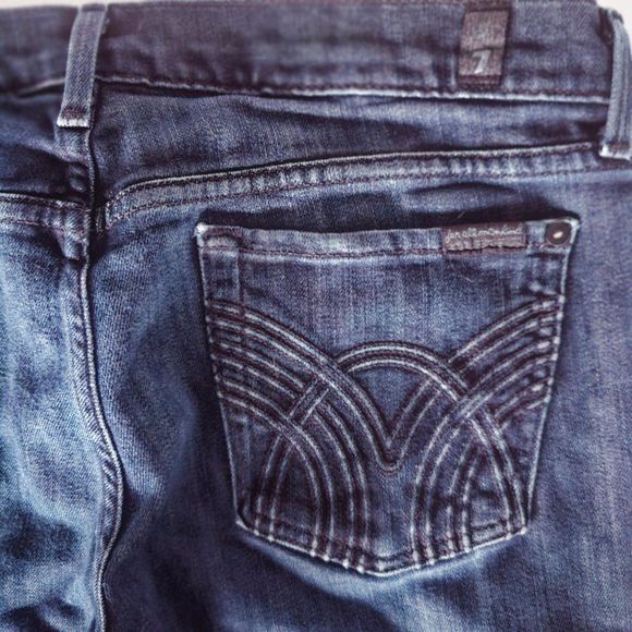 7 For All Mankind Jeans Straight Leg Flood Women's 29 - Picture 5 of 5